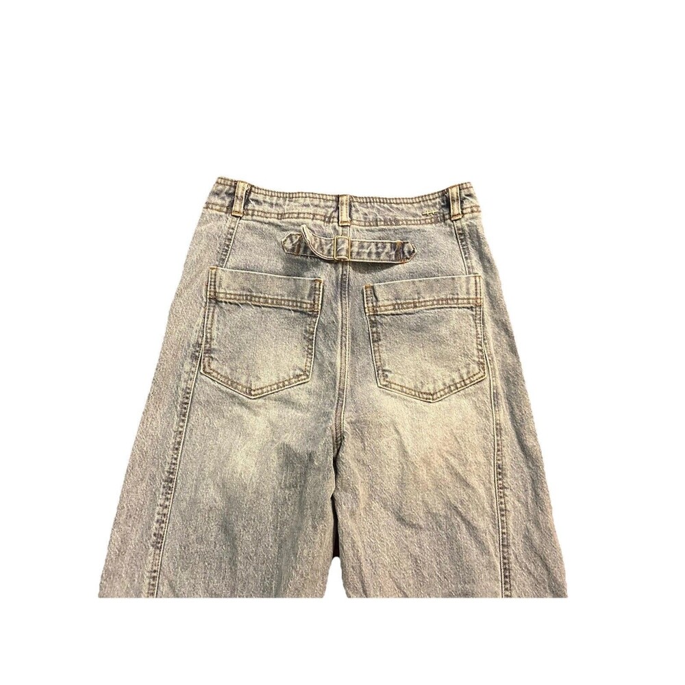 Habitual Jeans Women’s Size 0/25 Blue Denim Wide Leg Faded Distress Y2K Pants
